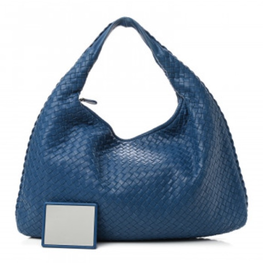 Bottega intrecciato large hobo blue